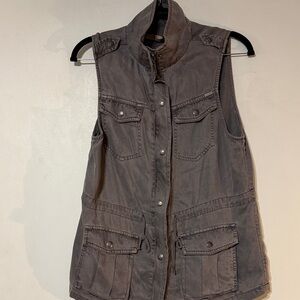 Max Jeans Taupe Utility Vest